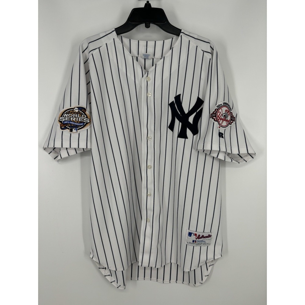New York Yankees‎ Vintage Y2K 2003 World Series Jersey Russell Athletic Size 52